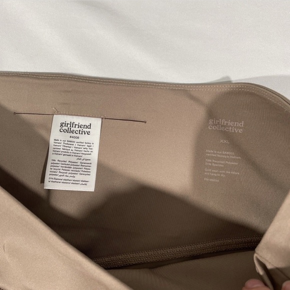 NWT Girlfriend Collective [ XXL ] High‎ Waist 7/8 Leggings in Limestone - Picture 5 of 12